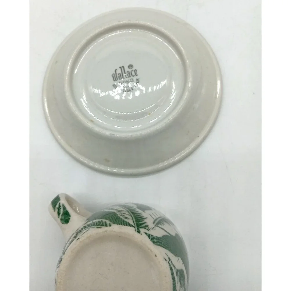 1955 Wallace China Restaurant Ware Shadow Leaf Banana Leaf Coffee Cup & Saucer